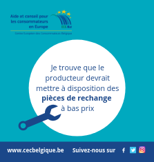 Je trouve que le producteur devrait mettre à disposition des pièces de rechange à bas prix.