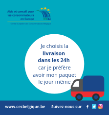 Je choisis la livraison dans les 24h car je préfère avoir mon paquet le jour-même